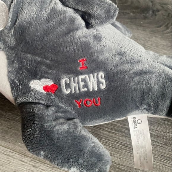Goffa 12.5 Inch Stuffed Shark-'I Chews You'-Gray-SOFT!-GUC - Picture 2 of 8